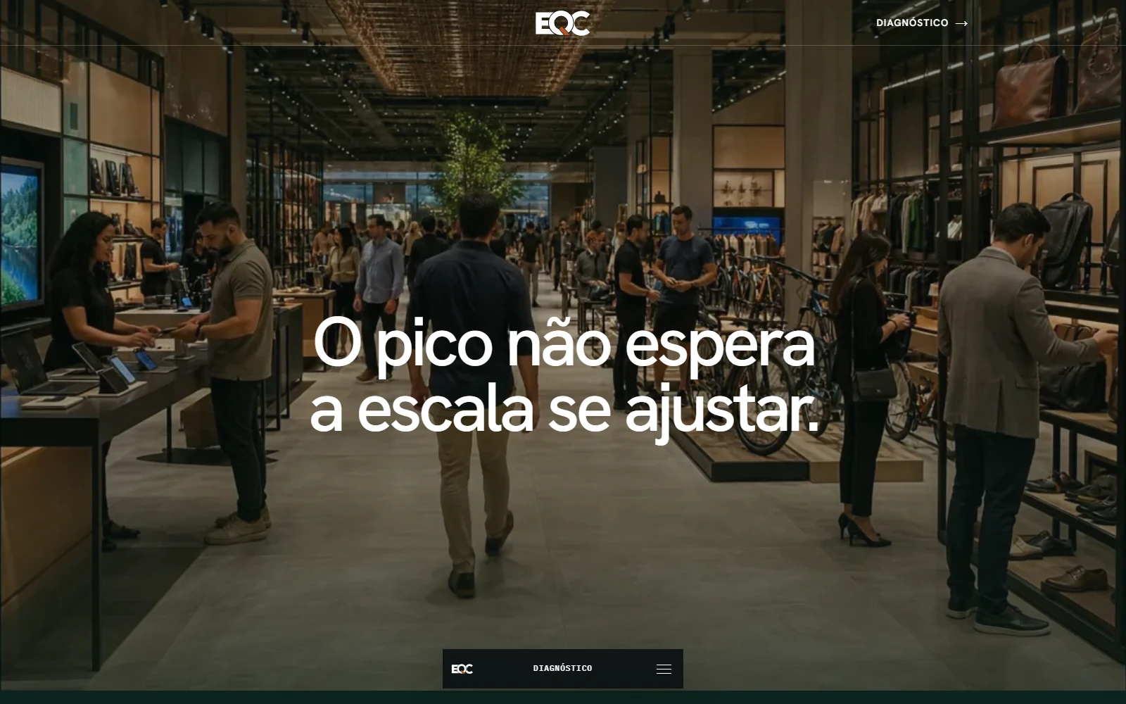 Captura do site de Escala que Converte, produto saas